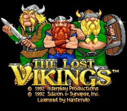 The Lost Vikings Title Screen